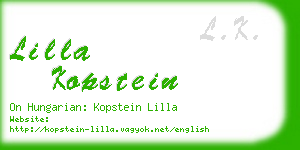 lilla kopstein business card